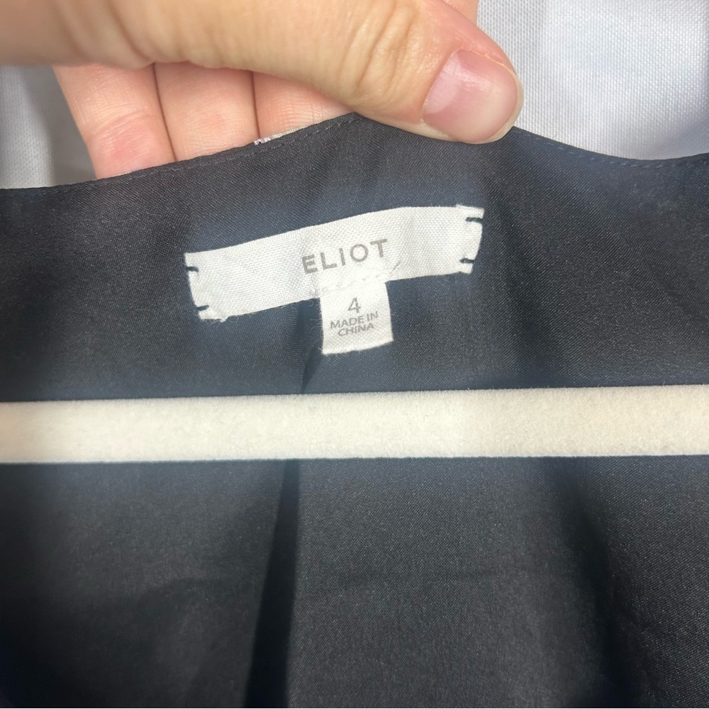 Eliot by Madewell | 100% Silk Floral Sleeveless Mini Dress Black Women’s Size 4 - Picture 7 of 12